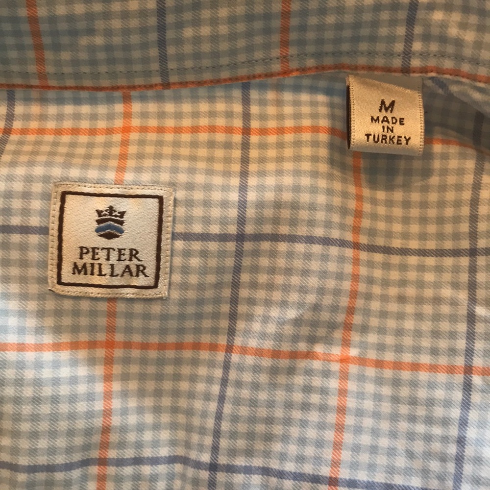 Peter Millar Button-Down Shirt Medium Euc - image 6